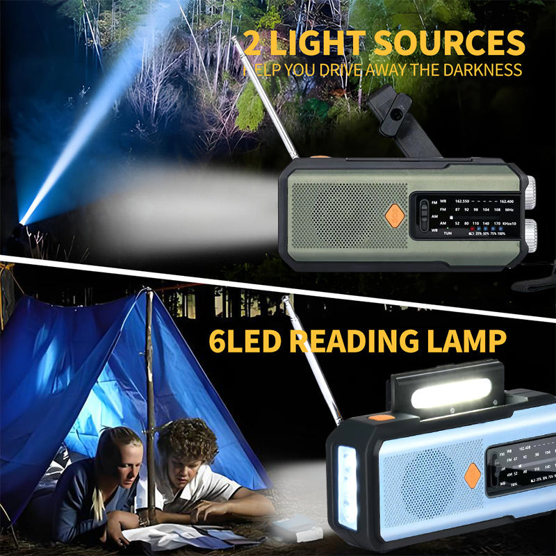 📢📢53% OFF !!!⏰📻Solar Hand-Crank Emergency Weather Radio✨