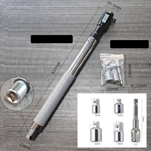 🔧50% OFF NOW! Dual‑Function Extension Bar Ratchet Wrench, Telescopic Ratchet Socket Wrench with Socket Adapters Set, Heavy‑Duty Repair Hand Tool for Automotive & Household Maintenance