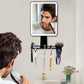 Fogless Shaving Mirror with Organizer Shelf