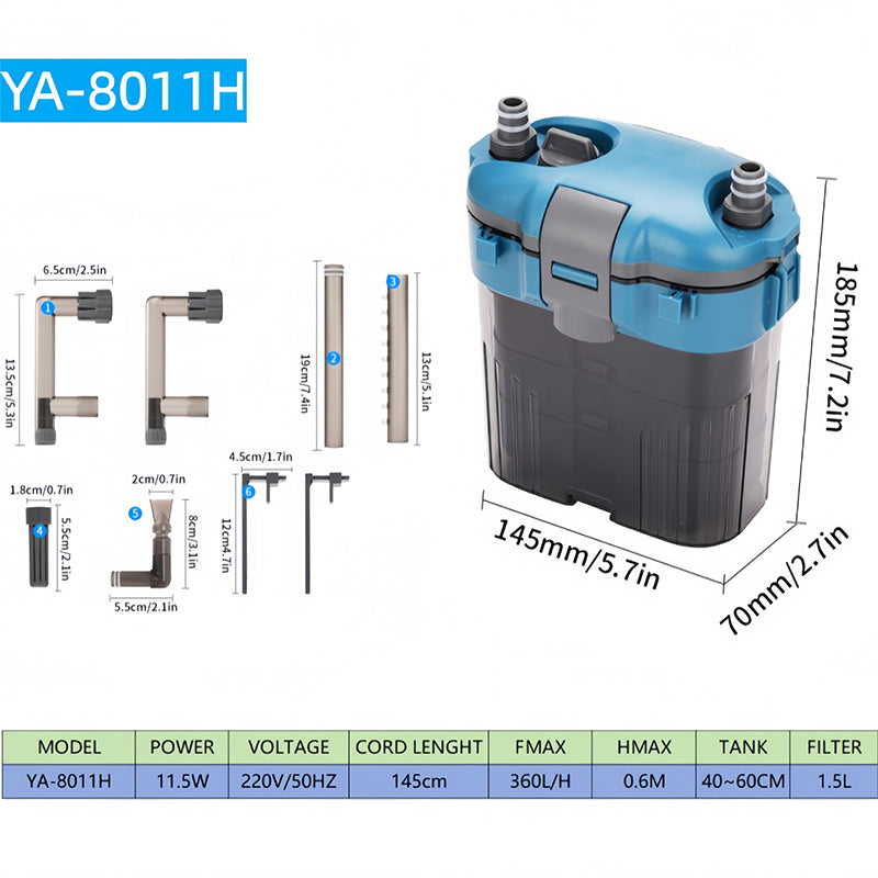 Hang-On Back Aquarium Filter with Adjustable Flow