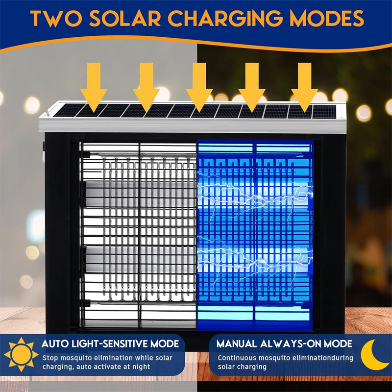 🦟 50% OFF NOW! ☀️ 3500V High Powered Solar Bug Zapper – Indoor & Outdoor, Waterproof & Chemical-Free for Effective Protection 🏠