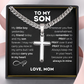 🏆 Last Day Special Price £9.99 ! 🕊️✝️Men's Stainless Steel Cross Pendant Necklace – Classic Symbol, Strong & Lasting
