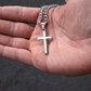 🏆 Last Day Special Price £9.99 ! 🕊️✝️Men's Stainless Steel Cross Pendant Necklace – Classic Symbol, Strong & Lasting