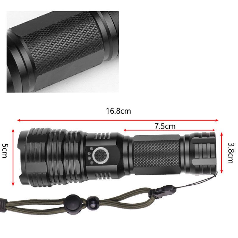 🔦 LIMITED-TIME 49% OFF! ✨ Super Bright Rechargeable Flashlight – 25W, Waterproof, Zoom, 7 Styles ⚡