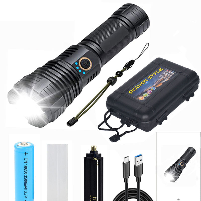 🔦 LIMITED-TIME 49% OFF! ✨ Super Bright Rechargeable Flashlight – 25W, Waterproof, Zoom, 7 Styles ⚡