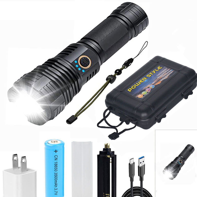 🔦 LIMITED-TIME 49% OFF! ✨ Super Bright Rechargeable Flashlight – 25W, Waterproof, Zoom, 7 Styles ⚡