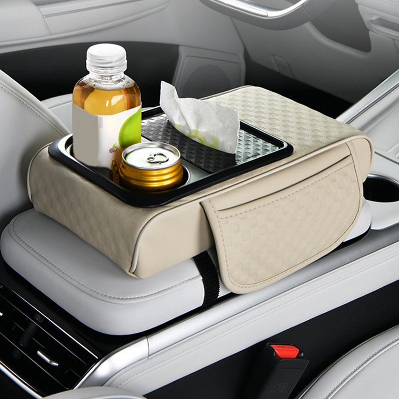 Car armrest organiser with cup holder