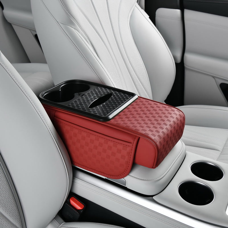 Car armrest organiser with cup holder