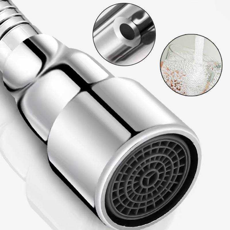 Flexible 360 Degree Stainless Steel Faucet Splashproof Extension