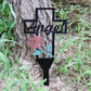 Metal Cross Stake Insert Plaque for Cemetery Memorials