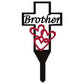 Metal Cross Stake Insert Plaque for Cemetery Memorials