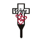 Metal Cross Stake Insert Plaque for Cemetery Memorials