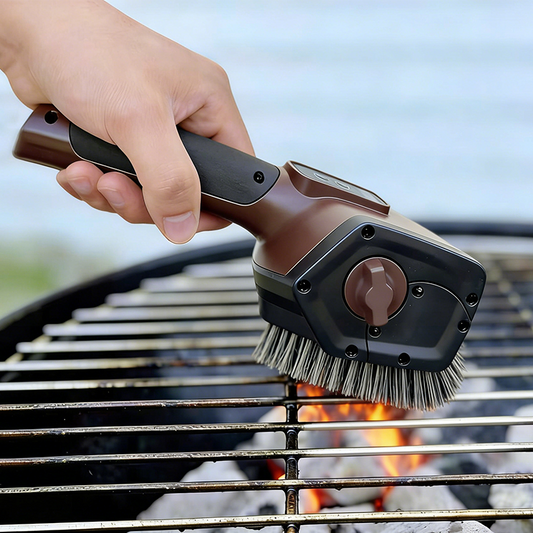 Electric BBQ Grill Brush with LED Light