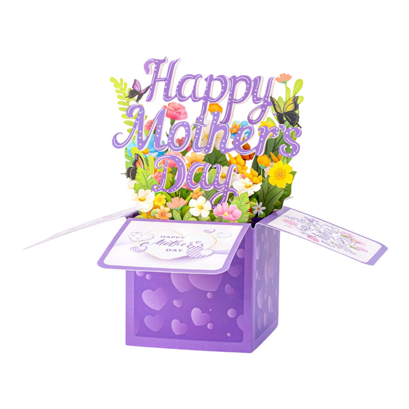 3D Pop-Up Flower Box Card for Mother's Day