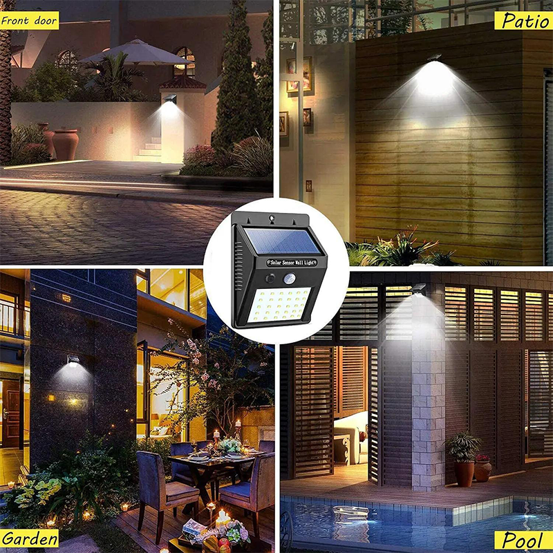 Solar Powered Motion Sensor Wall Light