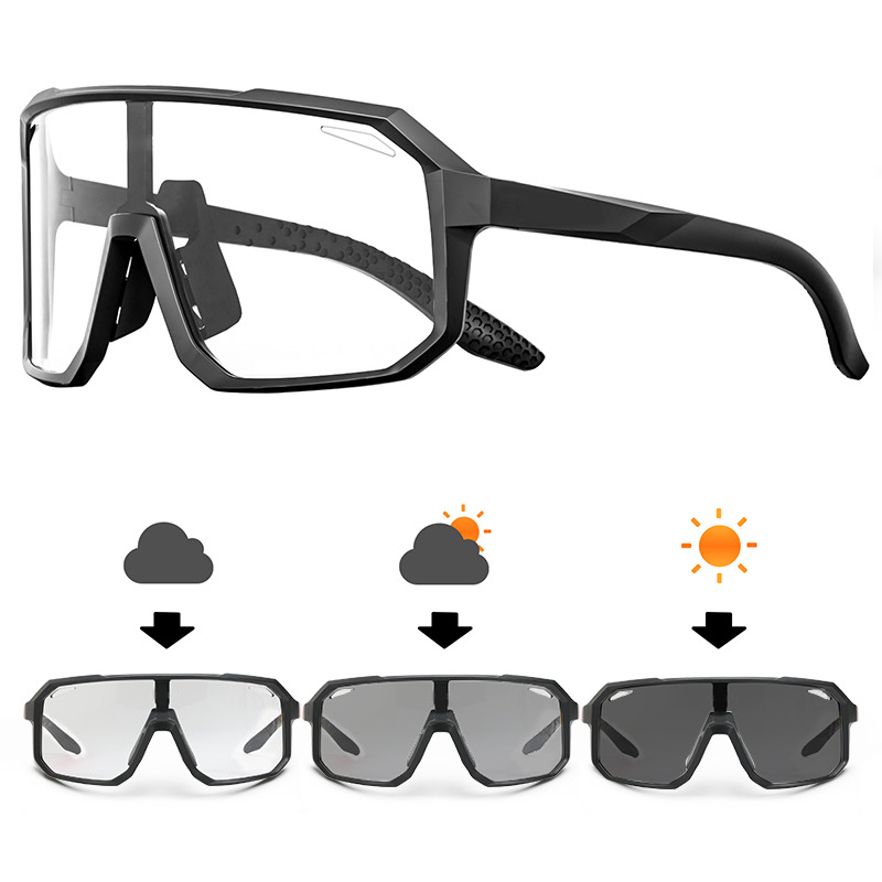 No-Slip Photochromic Riding Glasses Kit