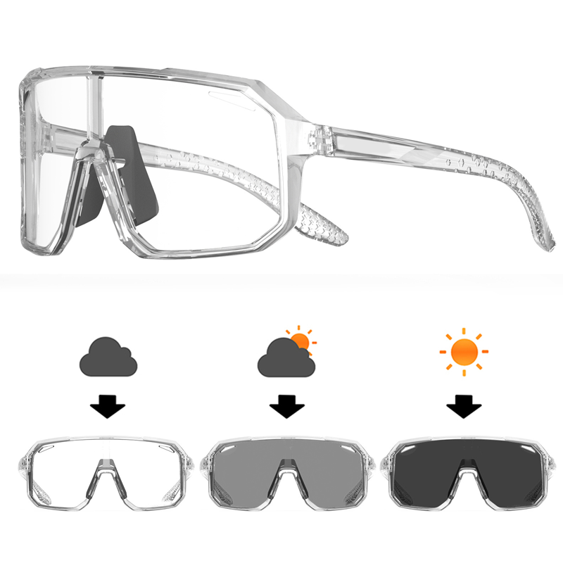 No-Slip Photochromic Riding Glasses Kit