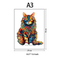 Colorful Cat Wooden Jigsaw Puzzle