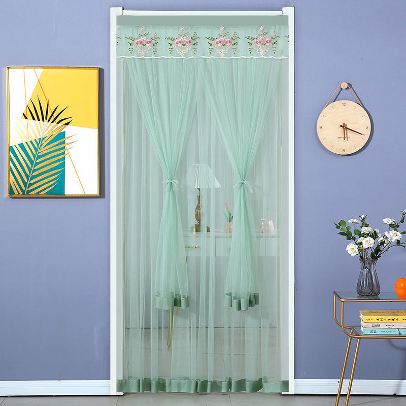 Embroidered Sheer Door Curtain