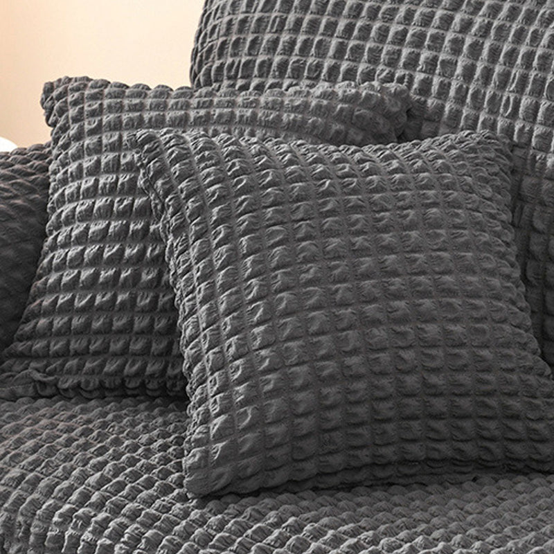 Bubble Texture Elastic Ruffled Sofa Cover