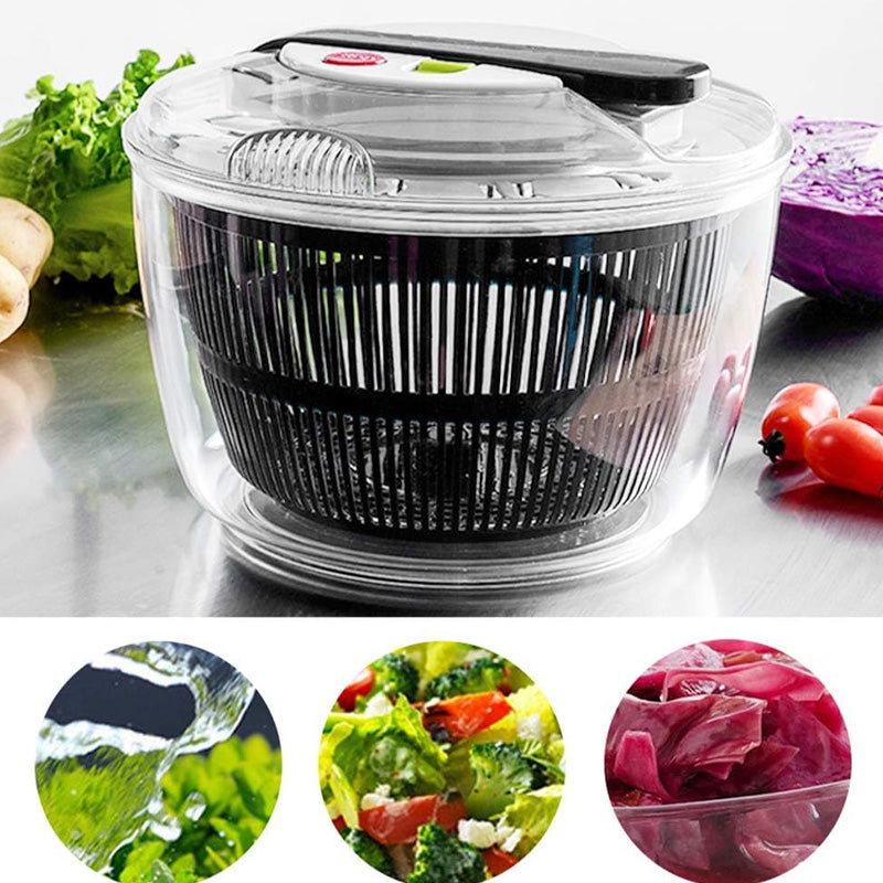 Manual Press 3-in-1 Large Salad Spinner