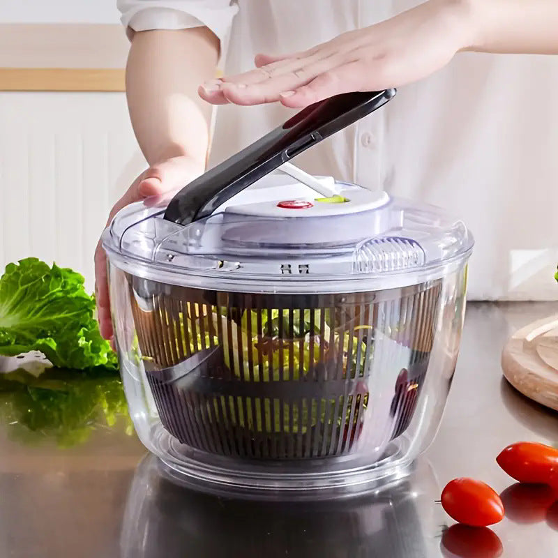 Manual Press 3-in-1 Large Salad Spinner