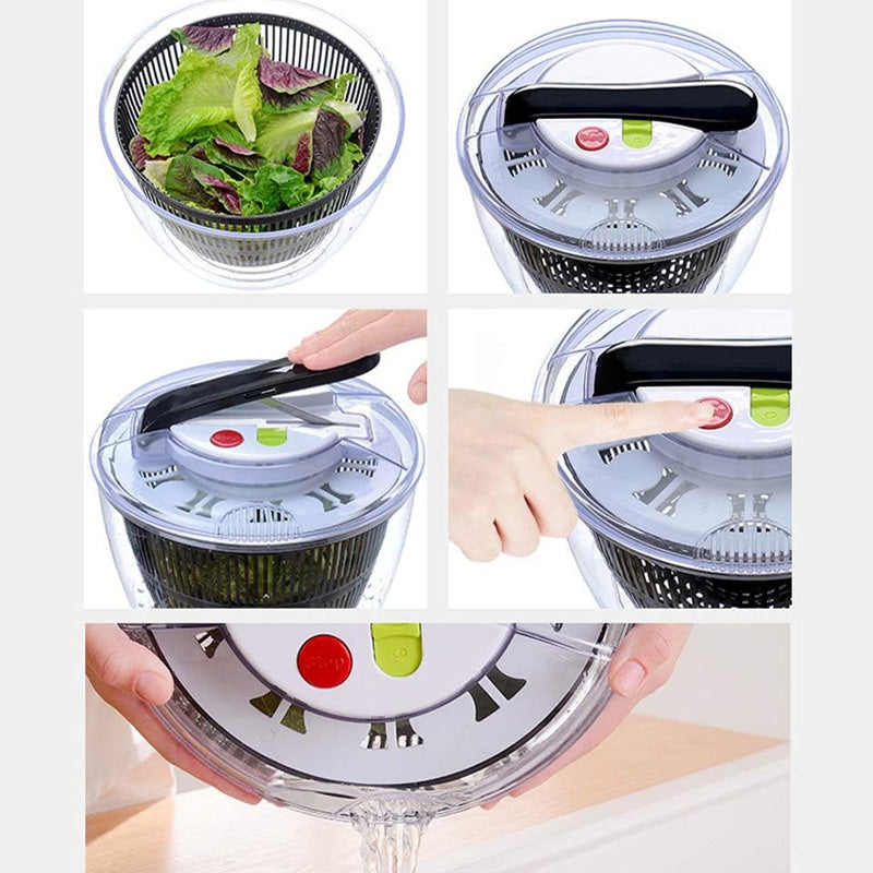 Manual Press 3-in-1 Large Salad Spinner