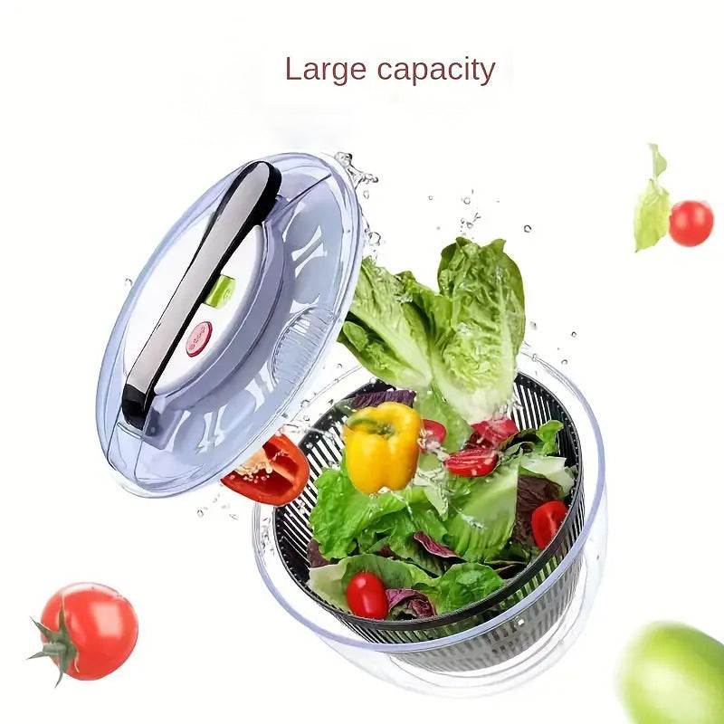 Manual Press 3-in-1 Large Salad Spinner