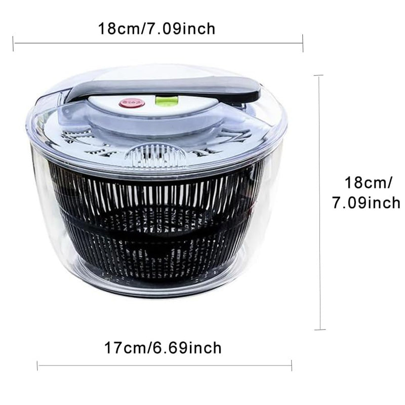 Manual Press 3-in-1 Large Salad Spinner