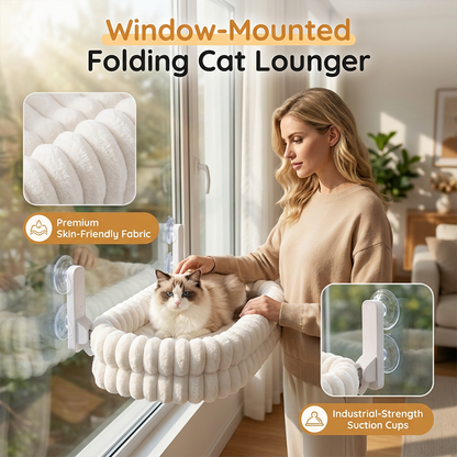 Foldable Cat Window Hammock with Suction Cups