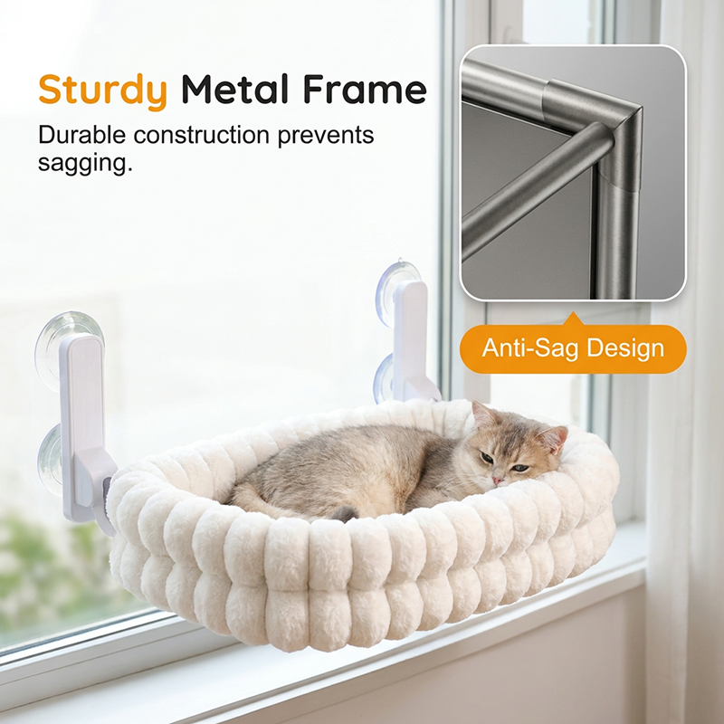 Foldable Cat Window Hammock with Suction Cups