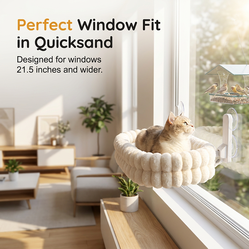Foldable Cat Window Hammock with Suction Cups