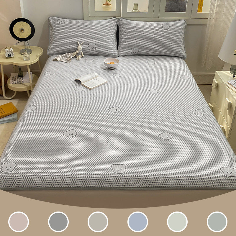 Cool Breathable Cute Bear Jacquard 3-Piece Bedding Set
