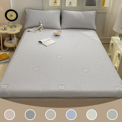 Cool Breathable Cute Bear Jacquard 3-Piece Bedding Set