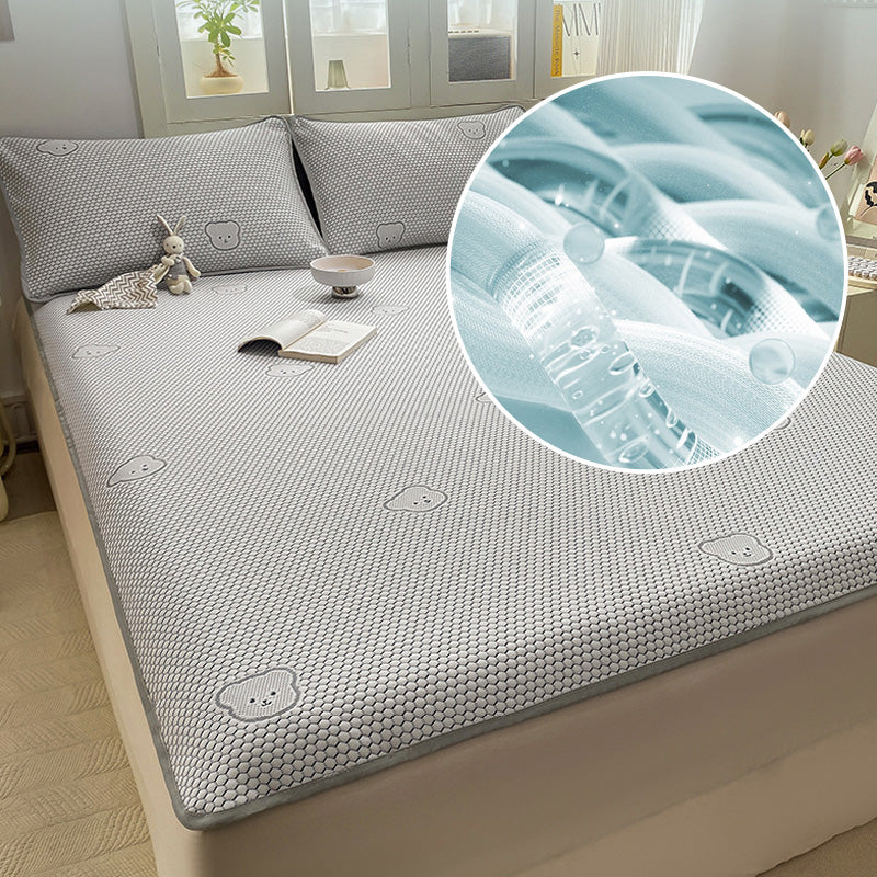 Cool Breathable Cute Bear Jacquard 3-Piece Bedding Set
