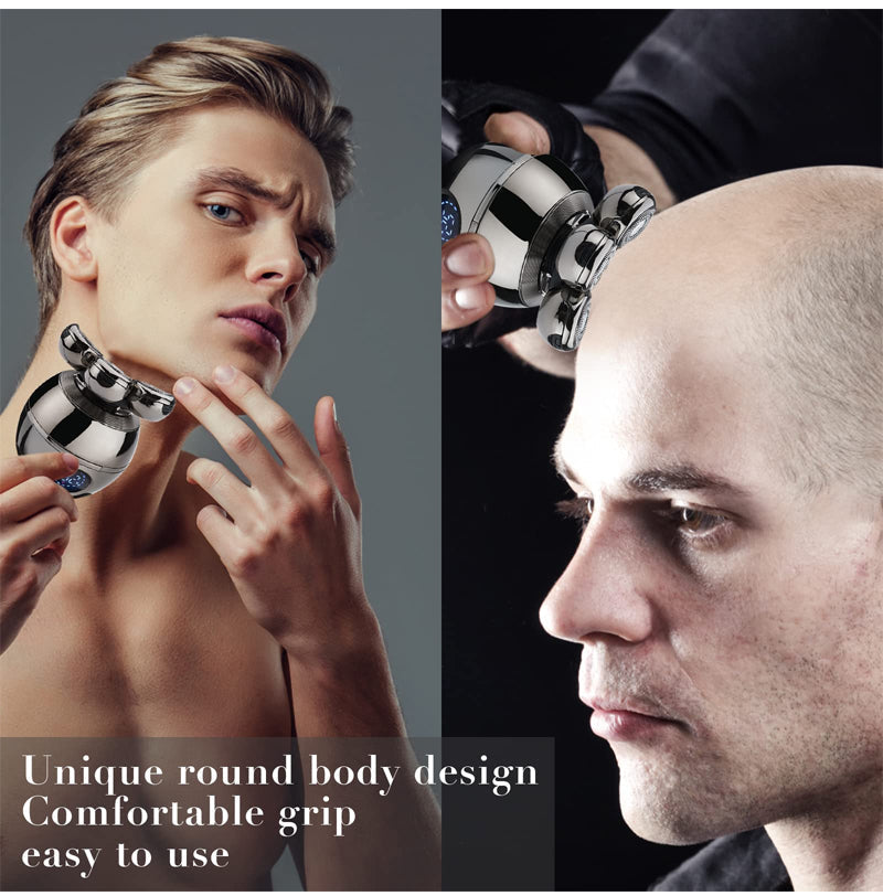 🔥50% Rabatt！❄️ ⚡ 7D Electric Shaver & Grooming Kit – 5-in-1 with Trimmer, Nose Hair, Cleansing Brush, Body Groomer – Wireless Charging, LED Display, Wet/Dry – Perfect for Head, Face & Travel