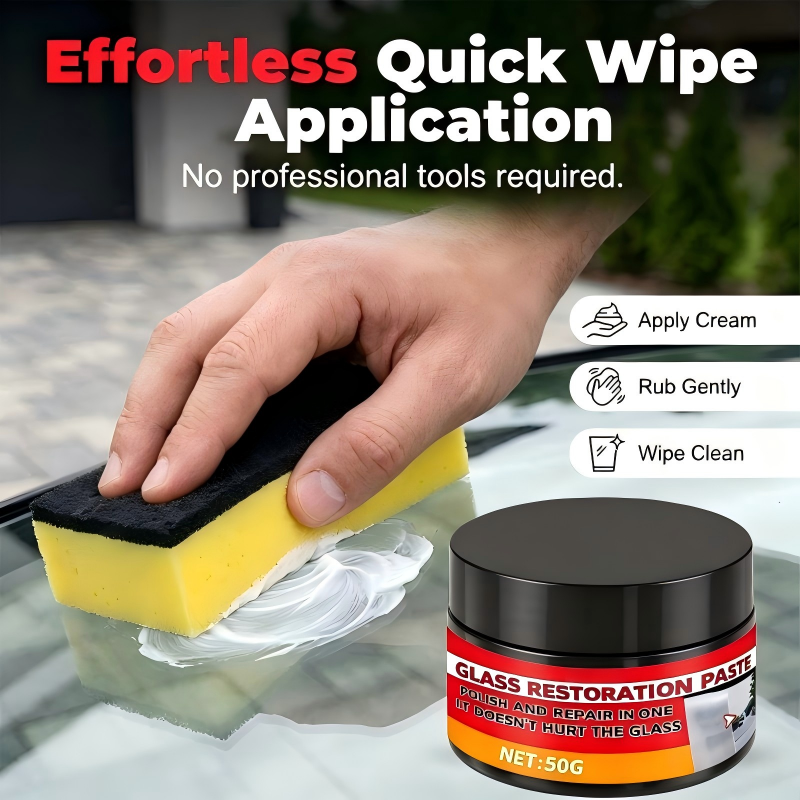 Car Glass Scratch Repair Paste with Sponge