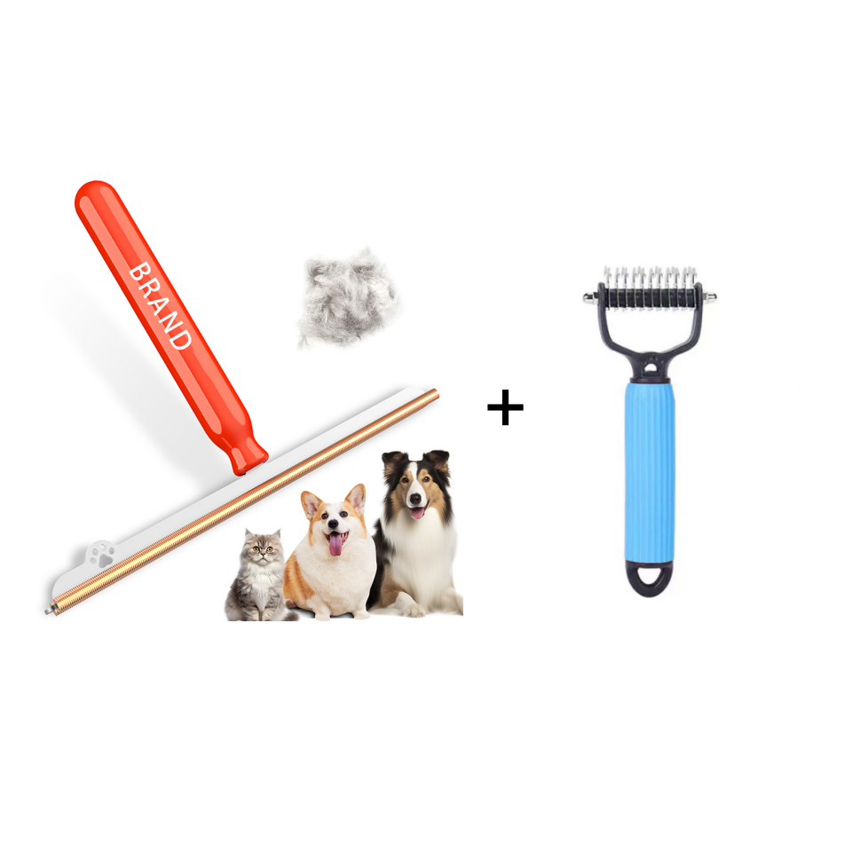 Long-Handled Pet Hair Remover for Carpets