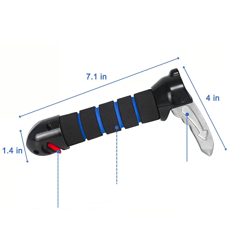Portable Door Assist Handle Multi-Function Seat Belt Cutter Safety Hammer