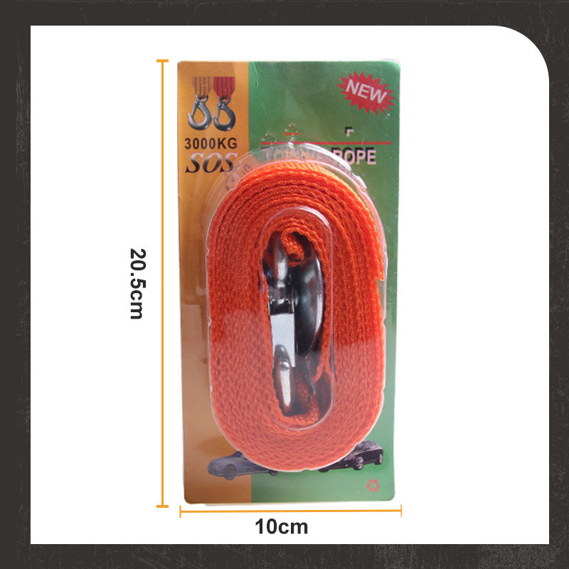 🧰 3-Ton Heavy-Duty Tow Strap – Reliable Vehicle Recovery When You Need It 🚗