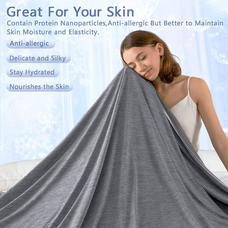 ⏳LAST DAY SALE 70% OFF!!💕CHILLO™🇬🇧 Smart Cooling Blanket❄️ Lightweight • Breathable • For Hot Sleepers & Night Sweats 😴