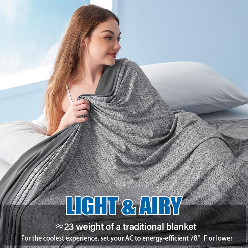 ⏳LAST DAY SALE 70% OFF!!💕CHILLO™🇬🇧 Smart Cooling Blanket❄️ Lightweight • Breathable • For Hot Sleepers & Night Sweats 😴