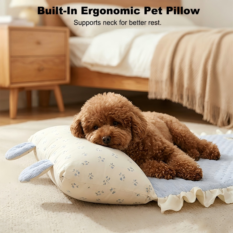 Summer Pet Cooling Mat with Pillow