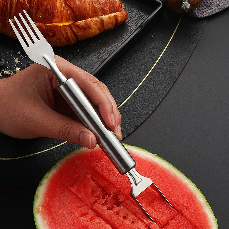 2-in-1 Stainless Steel Watermelon Slicer Fork