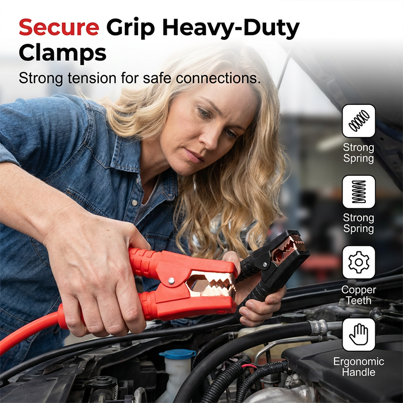 Heavy-Duty 2000A Jumper Cables