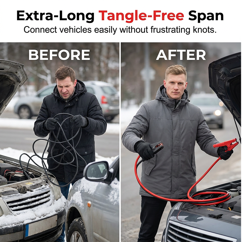 Heavy-Duty 2000A Jumper Cables