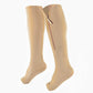 Knee-High Sports Support Socks with Zipper