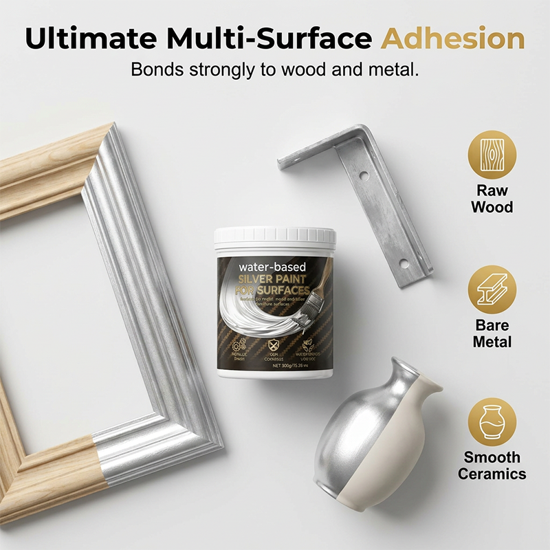 🥳2026 HOT SALE🥳💞50K+ SOLD!🖼️🌟 50% OFF! Quick‑Drying Silver Paint – Rich metallic luster, no brush strokes. Zero odor, toxin‑free. Pay on delivery. 💎✨