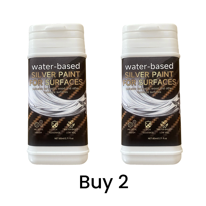 🥳2026 HOT SALE🥳💞50K+ SOLD!🖼️🌟 50% OFF! Quick‑Drying Silver Paint – Rich metallic luster, no brush strokes. Zero odor, toxin‑free. Pay on delivery. 💎✨