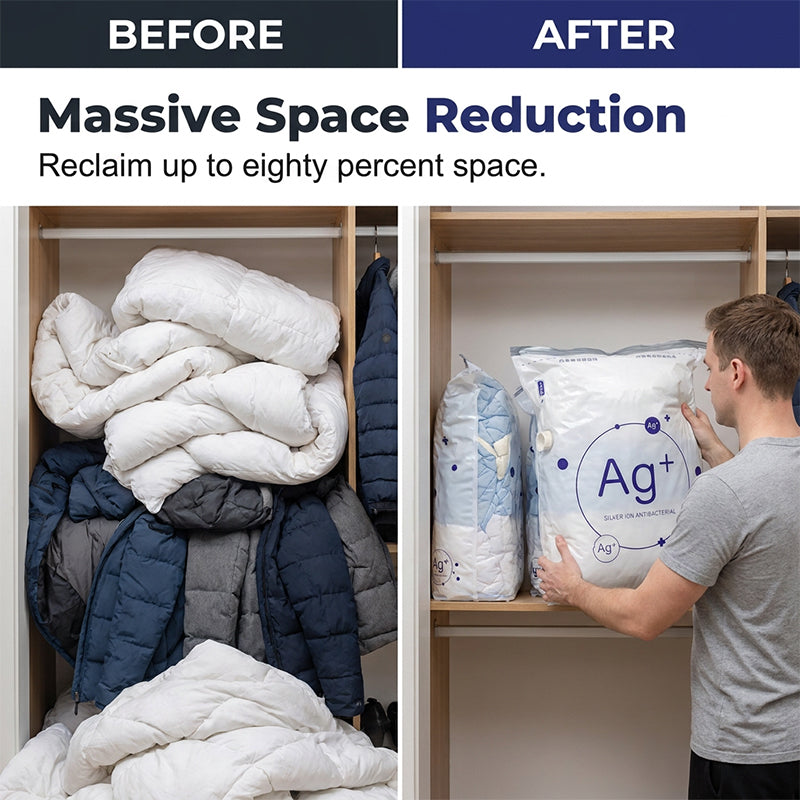 🧳💨 50% OFF! No‑Pump Vacuum Storage Bags – Press & seal, no pump needed. Saves 80% space, keeps clothes dry & dust‑free. Perfect for bulky bedding & off‑season gear.🛏️🗄️